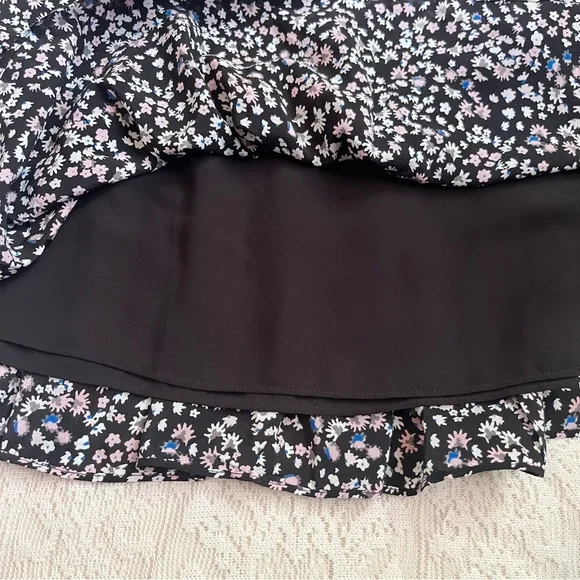 Rebecca Taylor floral silk drawstring waist mini dress - Picture 7 of 9